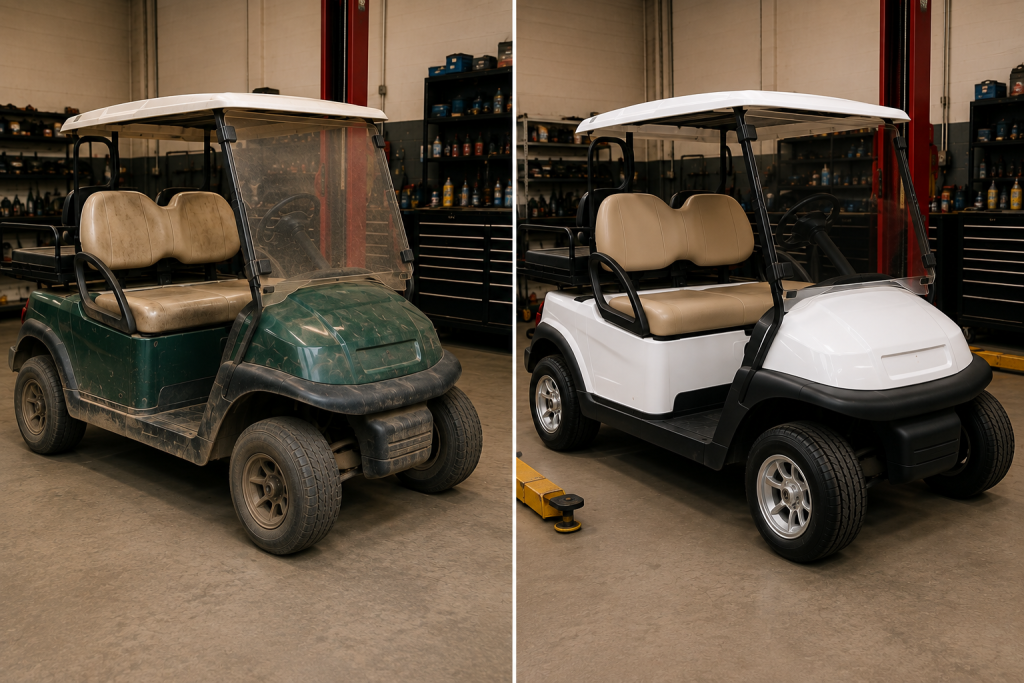 Golf cart refurbishment and maintenance