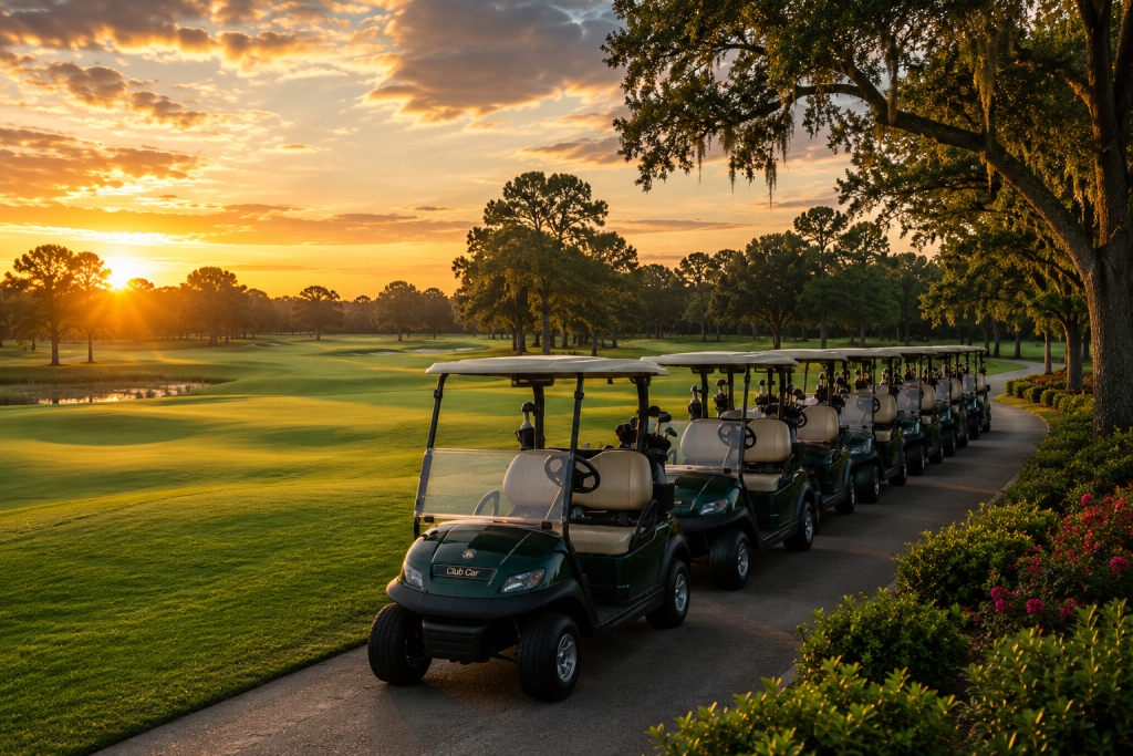 Golf cart fleet maintenance at a professional golf course